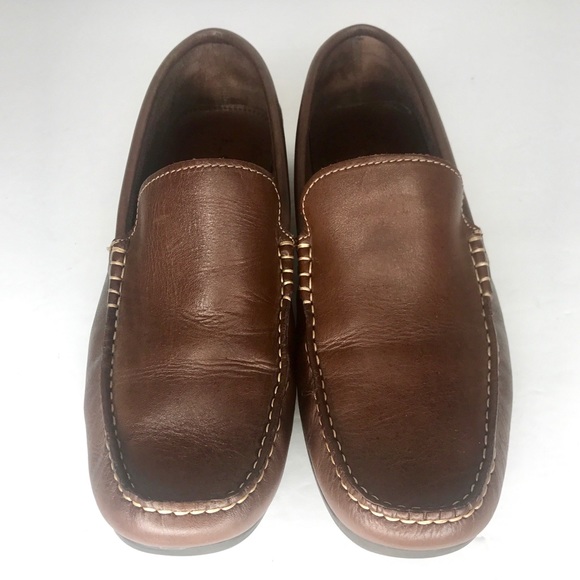 FLORSHEIM Jasper Venetian Slip On Brown Leather Loafers US 9 main image 4